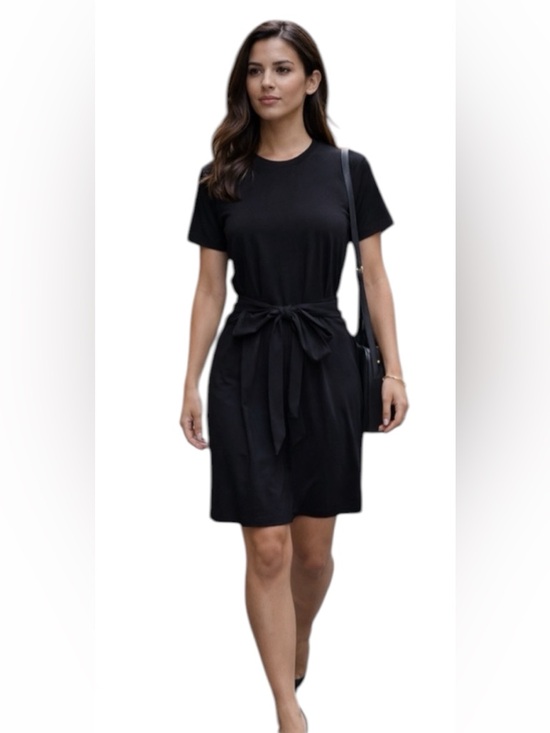 Vince Dresses & Skirts - Vince Tie Waist‎ Cotton T-shirt Dress Black. Women’s Large. Classic. Comfortable